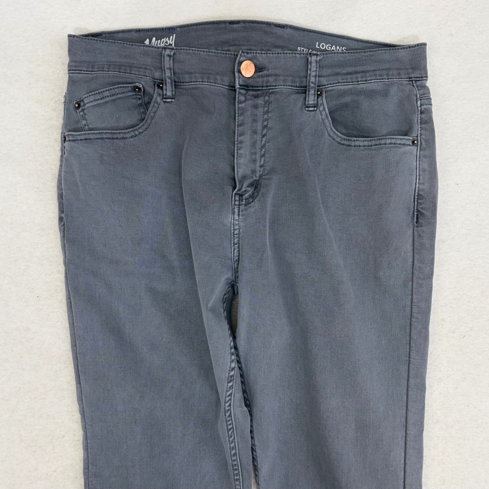 Mugsy Logans Jeans Mens 32x31 Grey Slim Fit Stretch Comfort Denim FLX8NBG